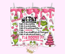 Load image into Gallery viewer, Grinch My Day - Pink 3D 20oz Tumbler
