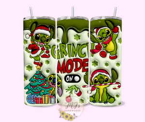 Grinch Mode On 3D 20oz Tumbler