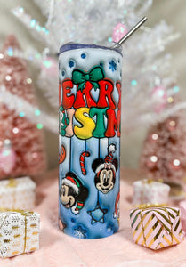 Merry Christmas Friends 3D 20oz Tumbler