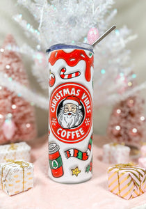 Christmas Vibes Coffee 3D 20oz Tumbler