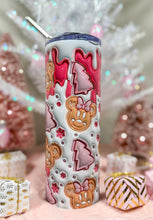 Load image into Gallery viewer, Pink Gingerbreads 3D 20oz Tumbler
