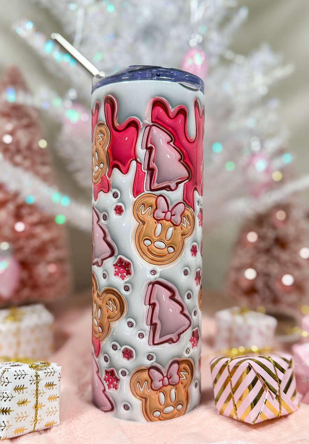Pink Gingerbreads 3D 20oz Tumbler