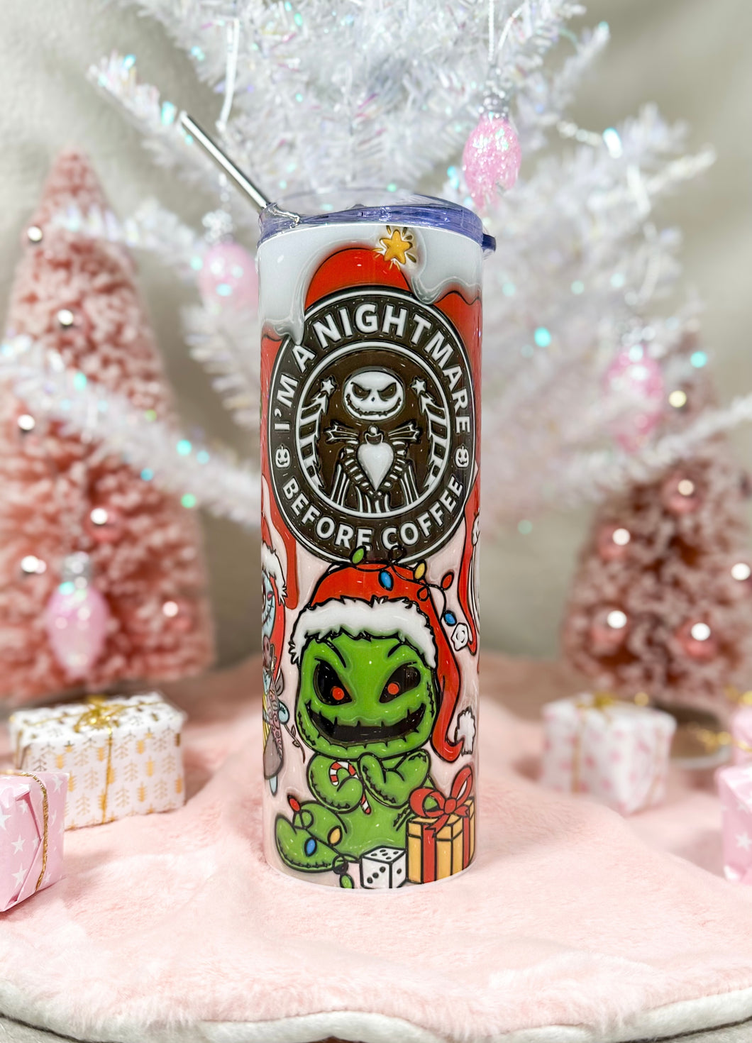 Nightmare Before Coffee 3D 20oz Tumbler