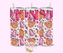 Load image into Gallery viewer, Pink Gingerbreads 3D 20oz Tumbler
