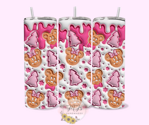 Pink Gingerbreads 3D 20oz Tumbler