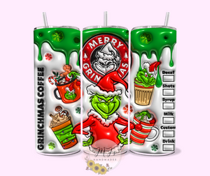 Grinchmas Coffee 3D 20oz Tumbler