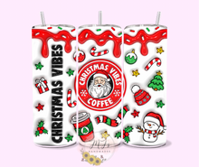 Load image into Gallery viewer, Christmas Vibes Coffee 3D 20oz Tumbler
