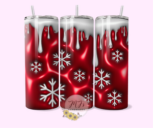 Snowflakes 3D 20oz Tumbler