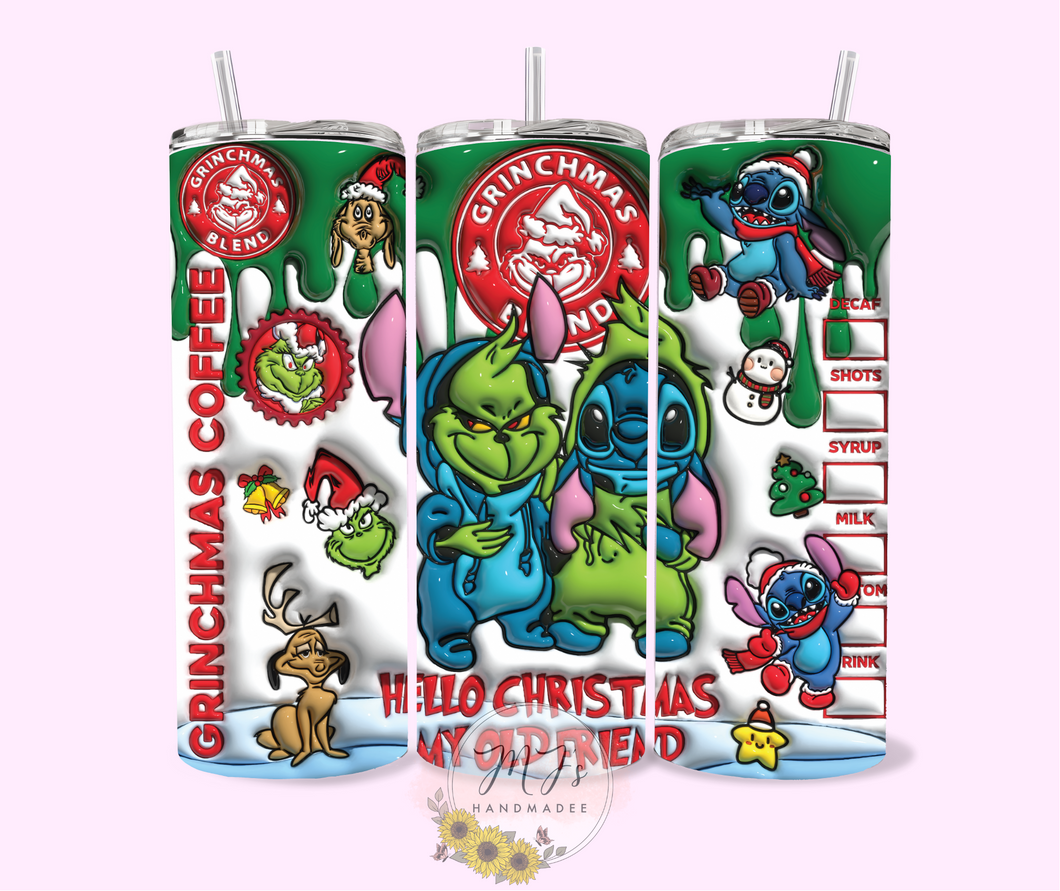 Grinchmas Blend 3D 20oz Tumbler