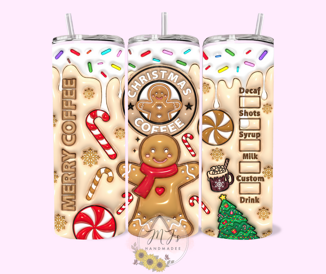 Gingerbread Coffee 3D 20oz Tumbler