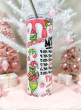 Load image into Gallery viewer, Grinch My Day - Pink 3D 20oz Tumbler
