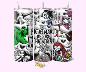 Nightmare Before Christmas 3D 20oz Tumbler