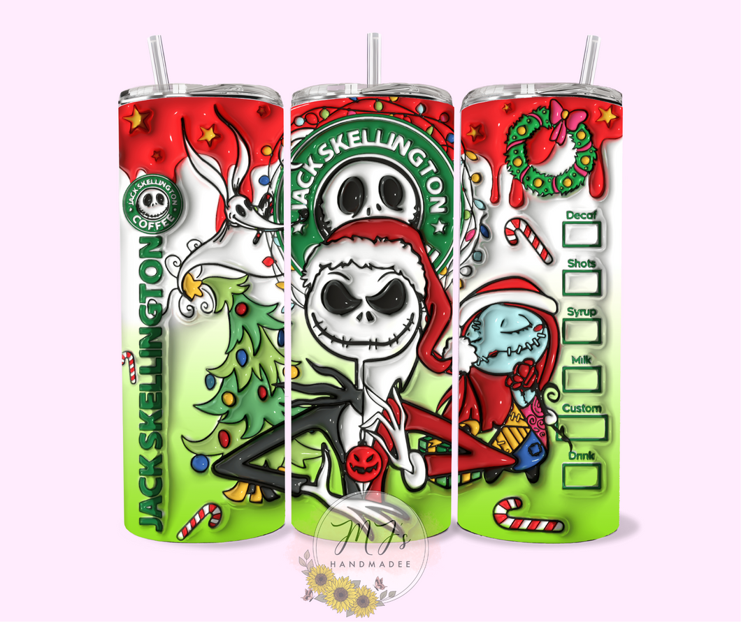Jack Christmas Coffee 3D 20oz Tumbler