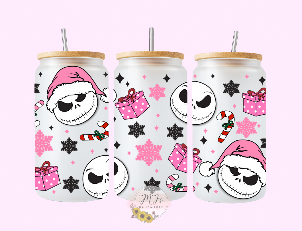 Pink Jack 16oz Glass Cup