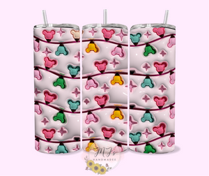 Colorful Christmas Lights 3D 20oz Tumbler