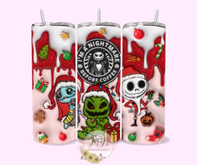 Load image into Gallery viewer, Nightmare Before Coffee 3D 20oz Tumbler
