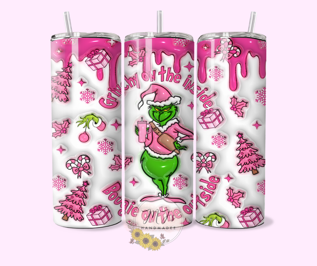 Grinchy On The Inside 3D 20oz Tumbler