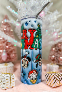 Merry Christmas Friends 3D 20oz Tumbler