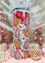 Load image into Gallery viewer, Pink Gingerbreads 3D 20oz Tumbler
