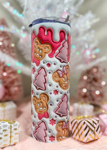 Pink Gingerbreads 3D 20oz Tumbler
