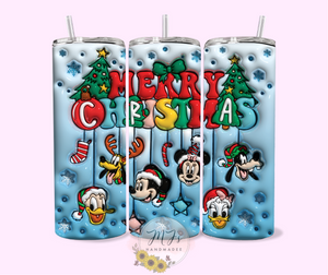 Merry Christmas Friends 3D 20oz Tumbler