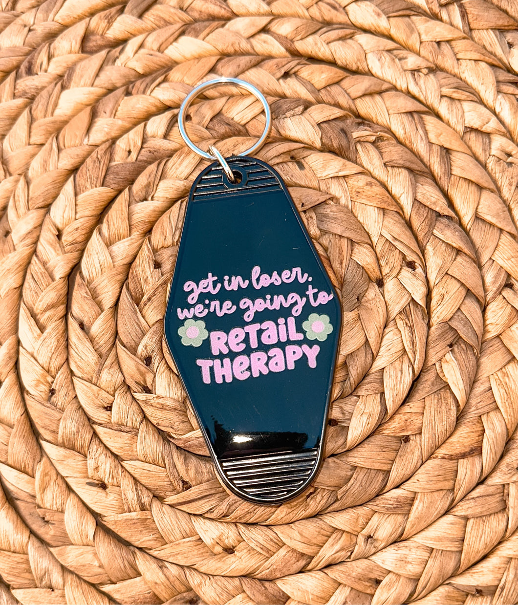 Retail Therapy Motel Keychain