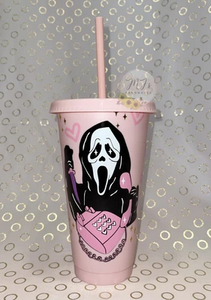 Girly Ghost Face Cold Cup