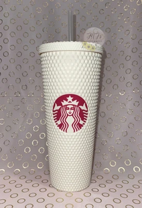 Vanilla/Cream "Starbucks Logo" Studded Tumbler