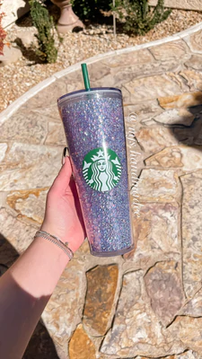 Light Purple Rhinestone Tumbler