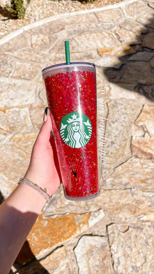 Red Rhinestone Tumbler