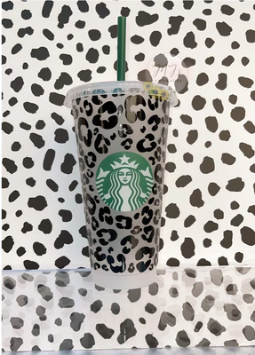 Cheetah Print Cold Cup