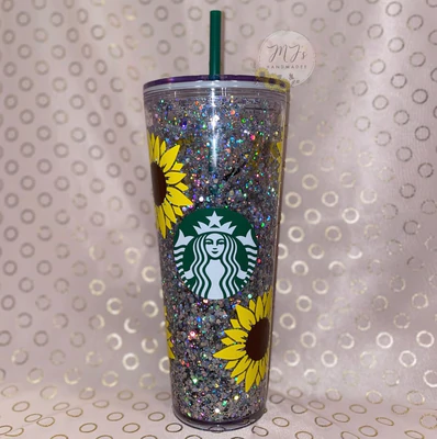 Sunflower Snowglobe Tumbler