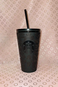 Glitter Black Matte Cup