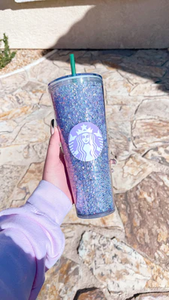 Light Purple Rhinestone Tumbler