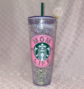 "Mom Life" Snowglobe Tumbler