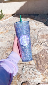 Light Purple Rhinestone Tumbler