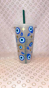 Blue Evil Eye Cold Cup