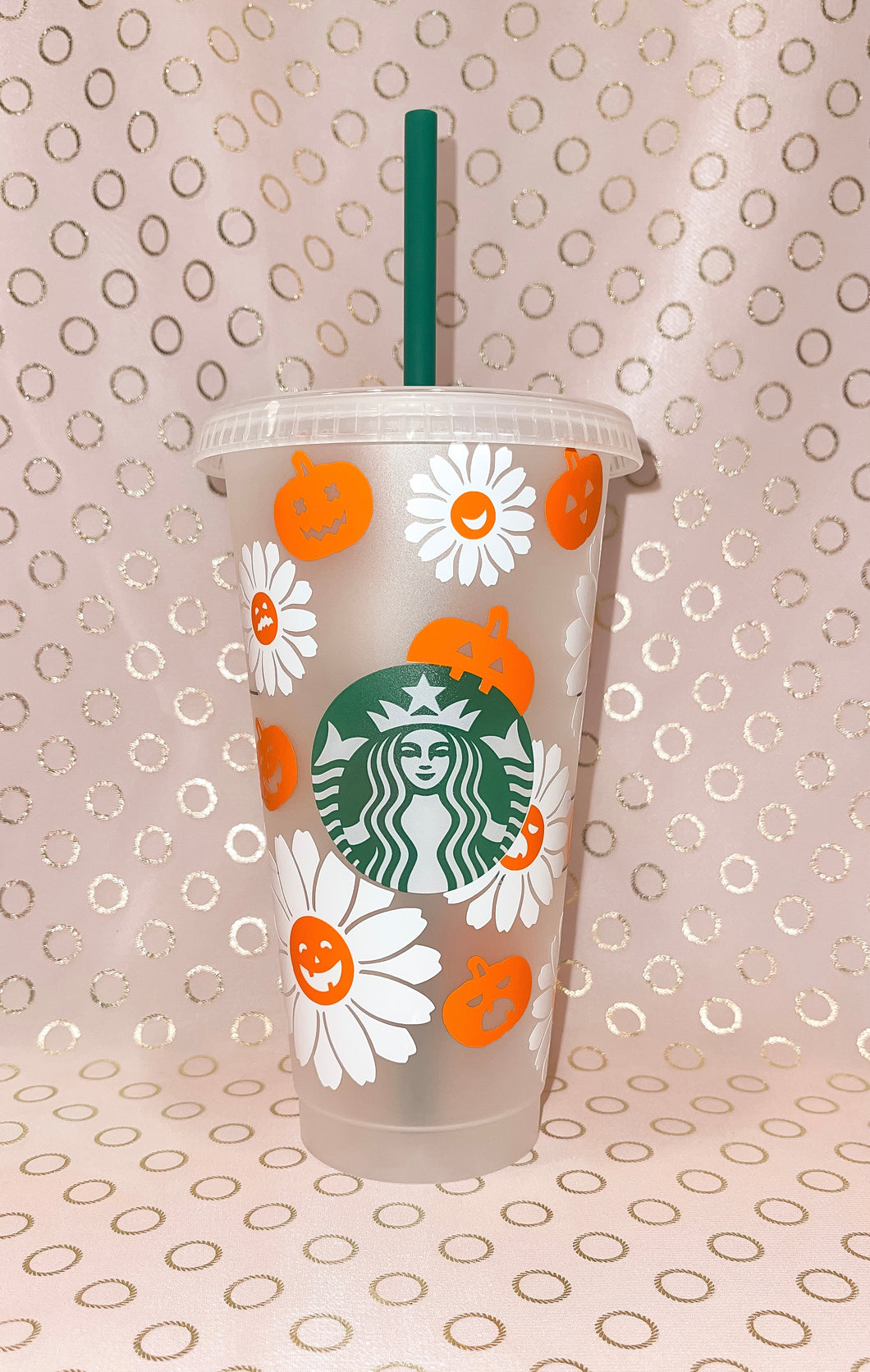 Pumpkin Daisies Cold Cup