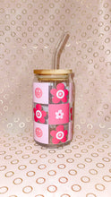 Load image into Gallery viewer, Checkered Retro Evil Eye Glass Cup
