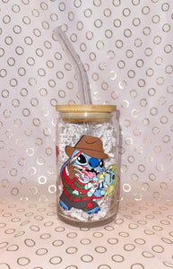 Stitch x Freddy Glass Cup