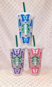Ombré Butterfly Cold Cup